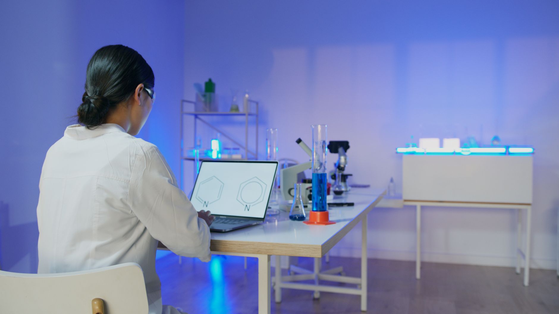 data scientist working with algorithms